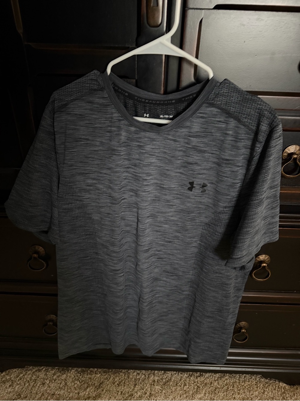 Under Armour Men's Dark Gray Heathered Short Sleeve Performance Tee